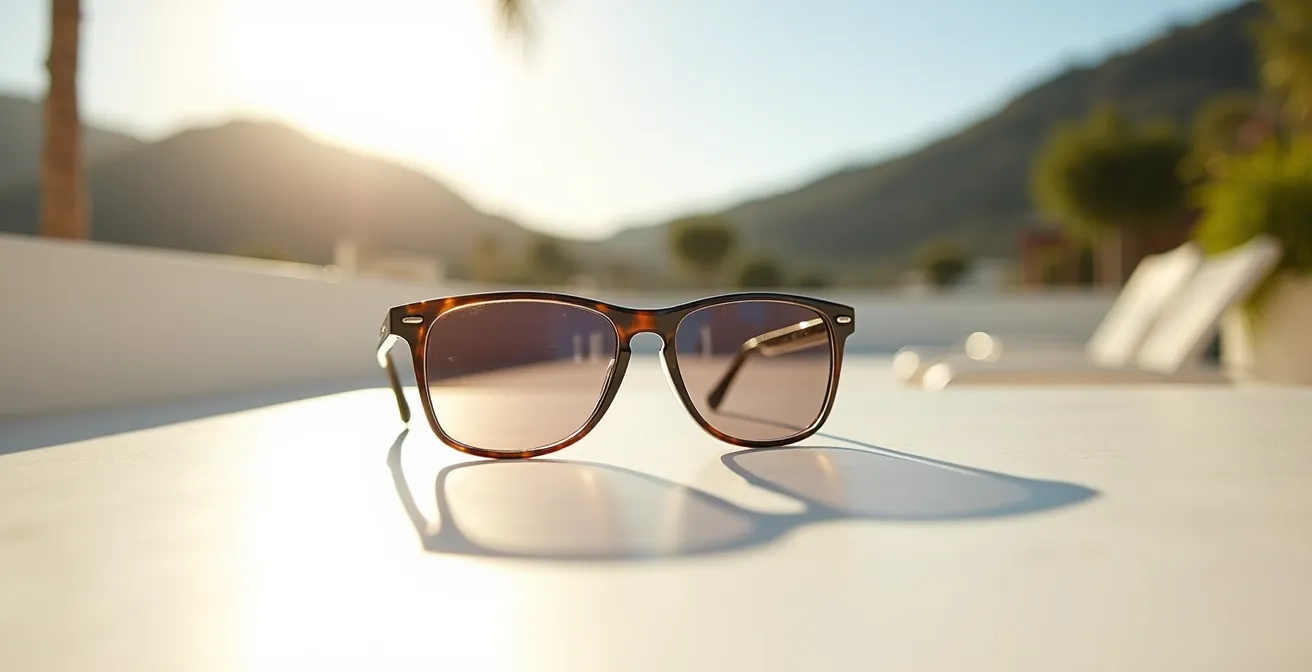 Démonstration de la protection latérale offerte par les sur-lunettes contre la lumière parasite